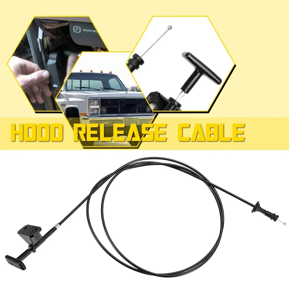 Hood Release Cable for Chevy GMC 1981-1991 with Handle 14039963 S