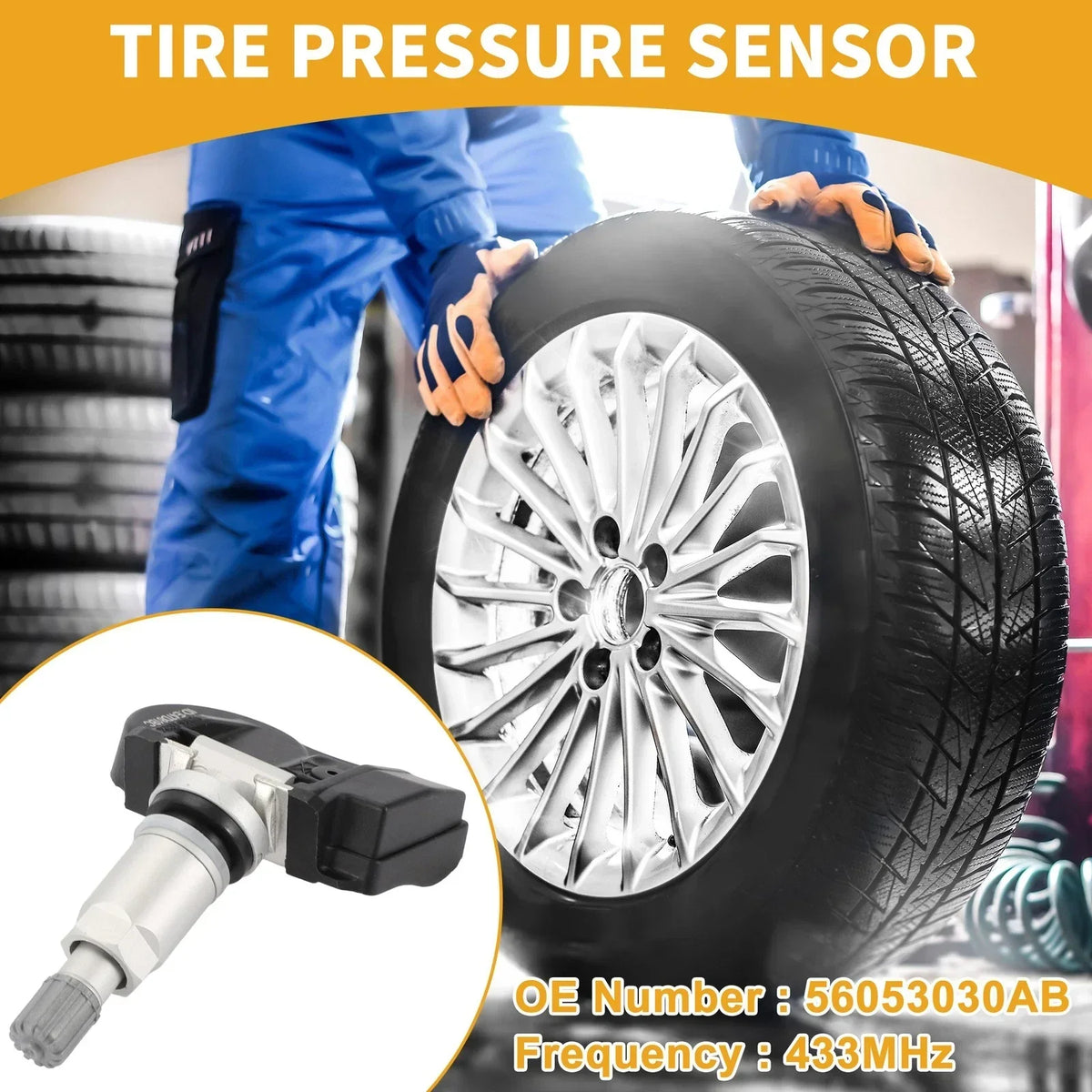 433MHz Tire Pressure Sensor for Dodge Caravan Charger (2006-2007)