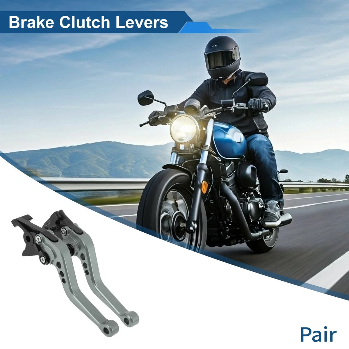 Adjustable Short Brake Clutch Levers for Honda CBF600/SA (2010–2013) Titanium Tone