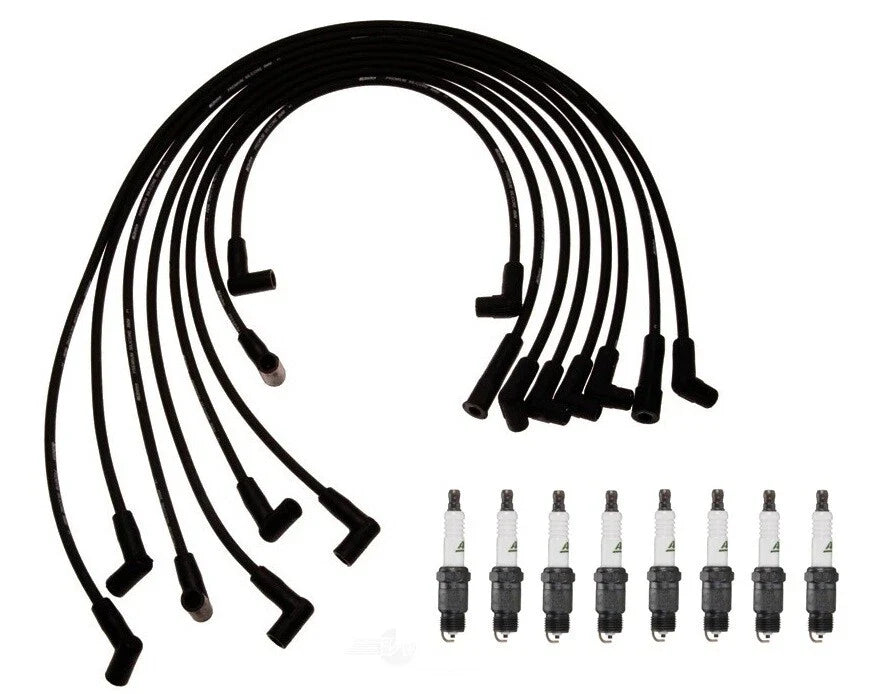 Ignition Wire Set & 8 ACDelco Spark Plugs for GMC 5.7 V8