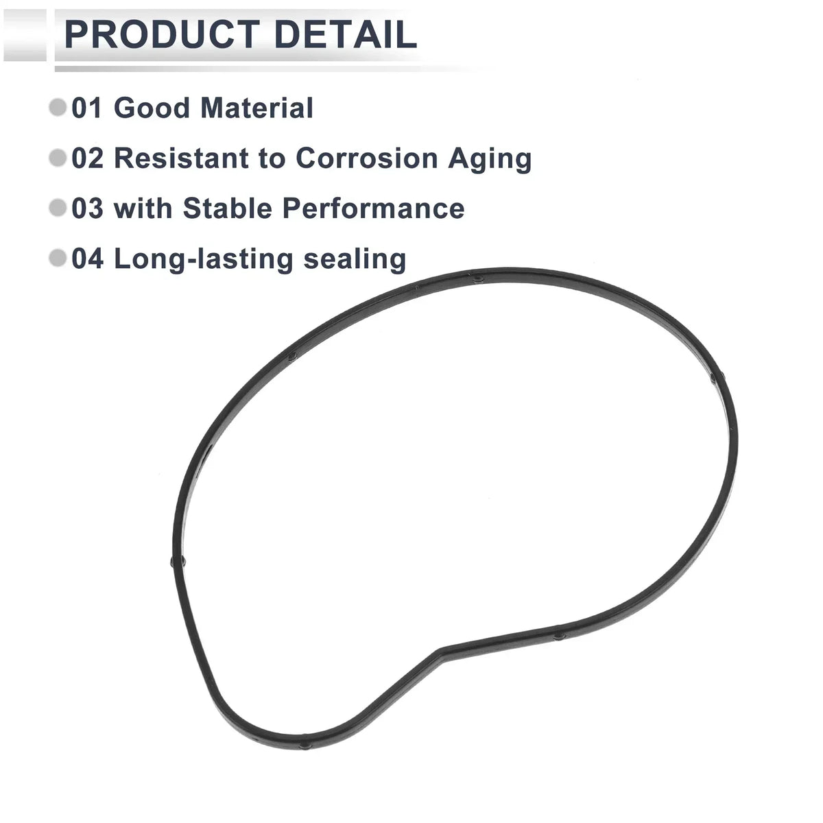 Rubber Water Pump Gasket 1Pc for BMW 550i Base 2006-2010