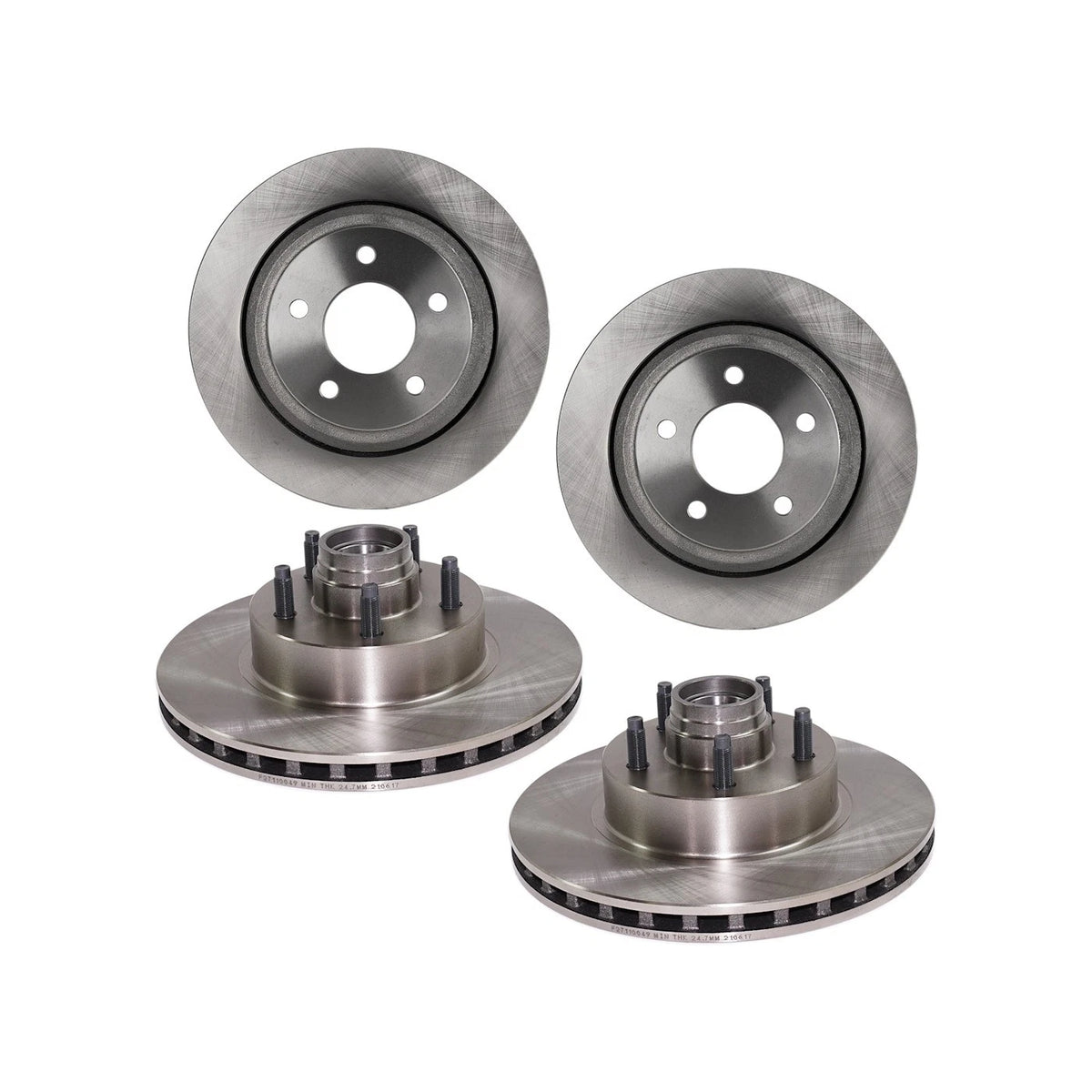 Front and Rear Disc Brake Rotors for Ford Ranger (2010–2011) RWD