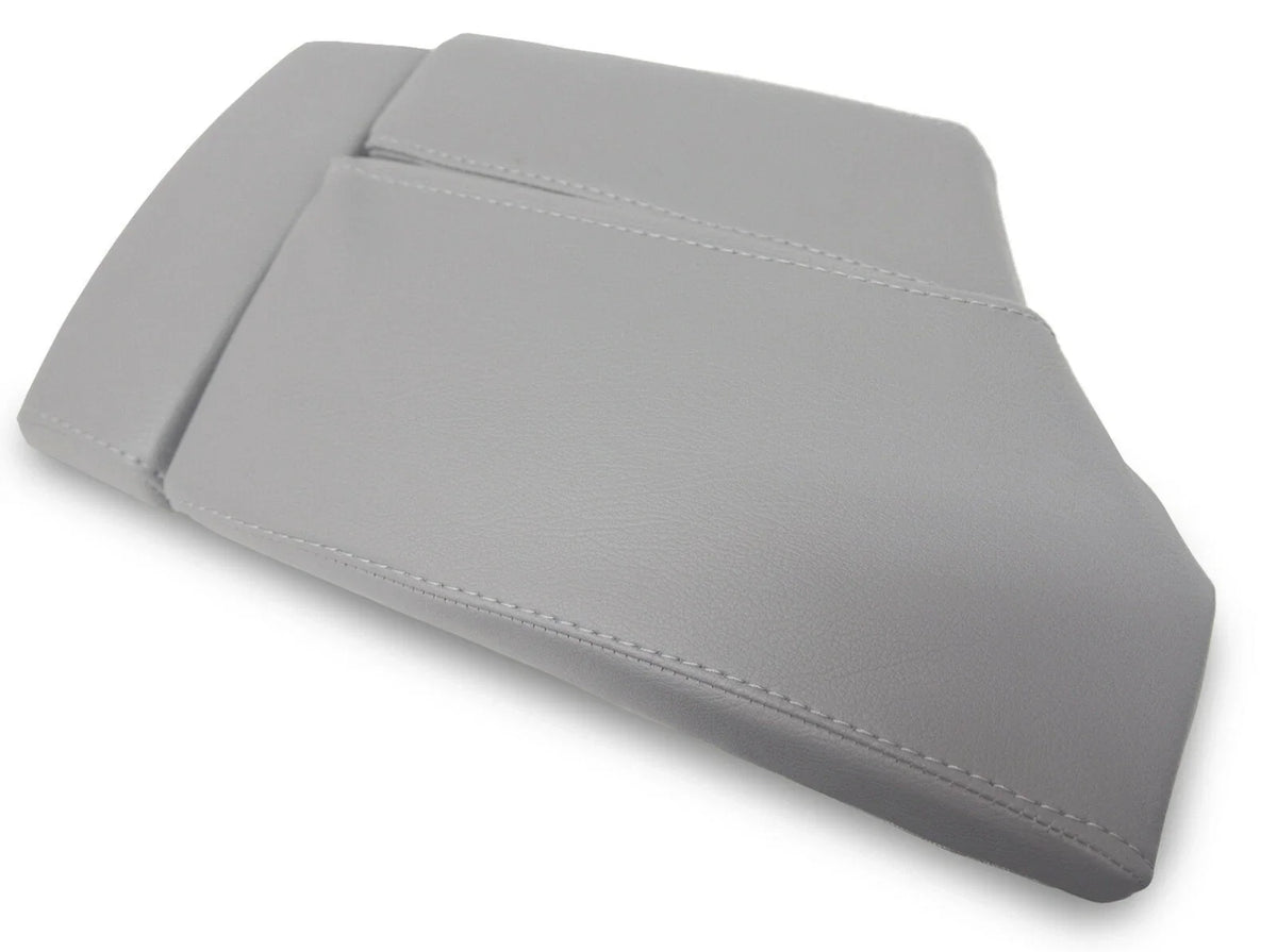 Leather Center Console Lid Armrest Cover for BMW E60 (2003–2010) Gray