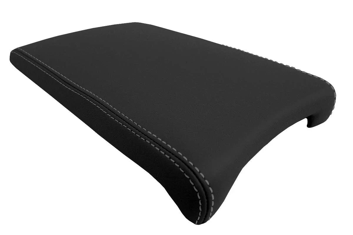 Leather Console Lid Armrest Cover for Acura RDX (2013–2018) Gray Stitch