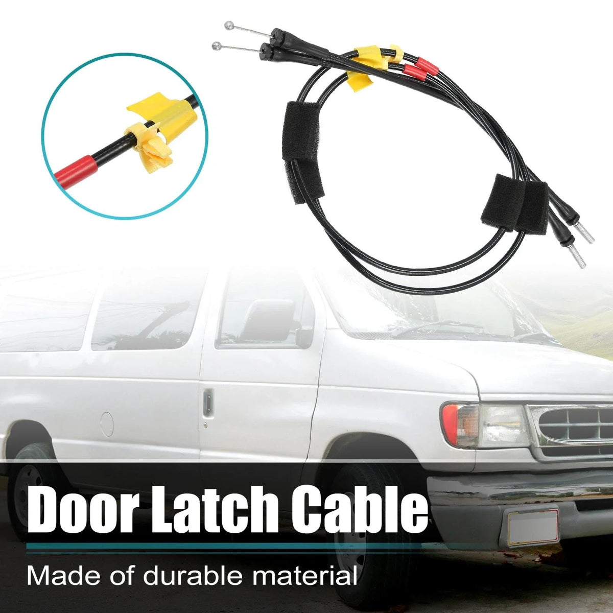 Set of 2 Rear Upper Door Latch Cables 6L3Z-18264A26-A for Ford F-150 F-250 (1997–2004)