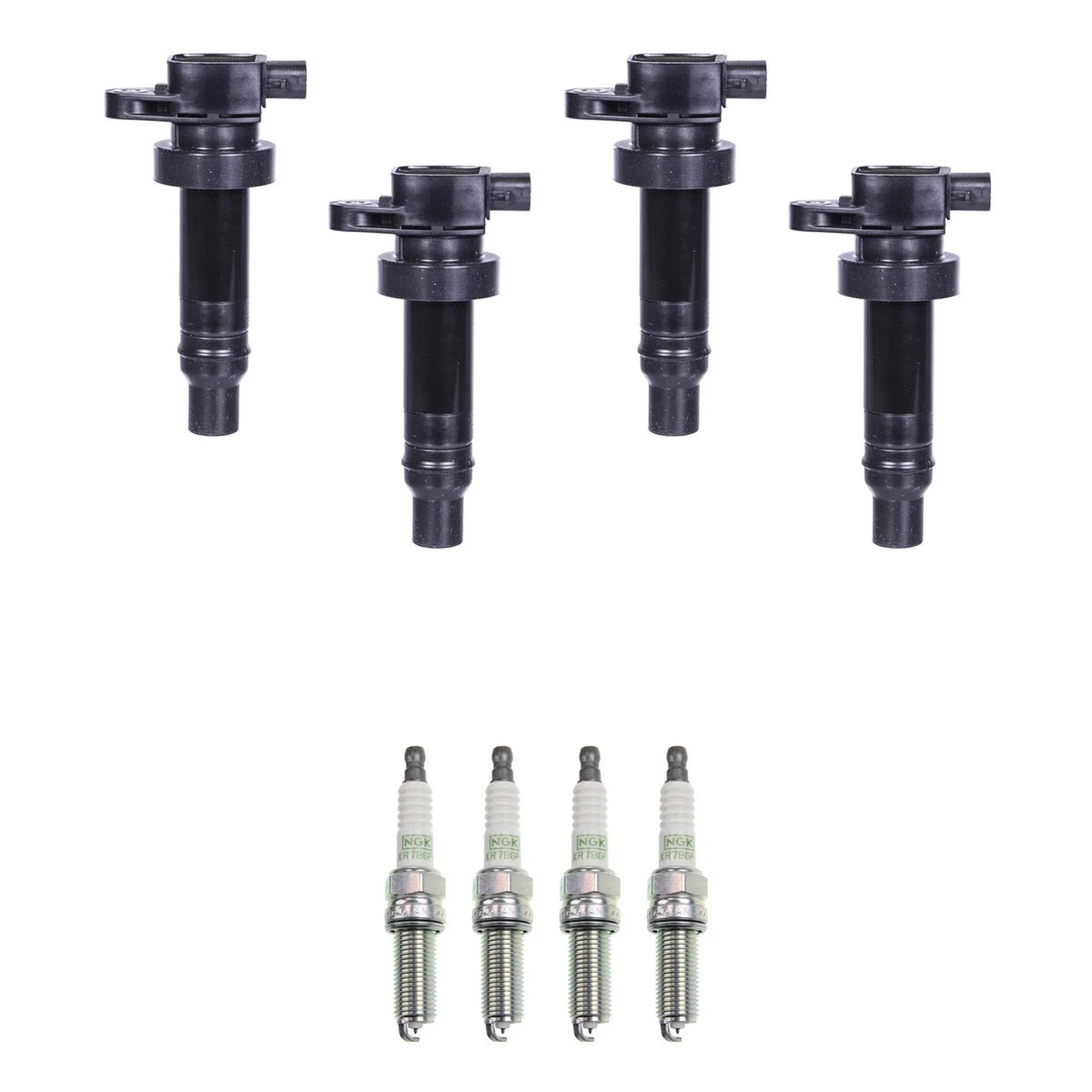 Set of 4 Ignition Coils & NGK G-Power Platinum Spark Plugs for Soul (2014–2019)