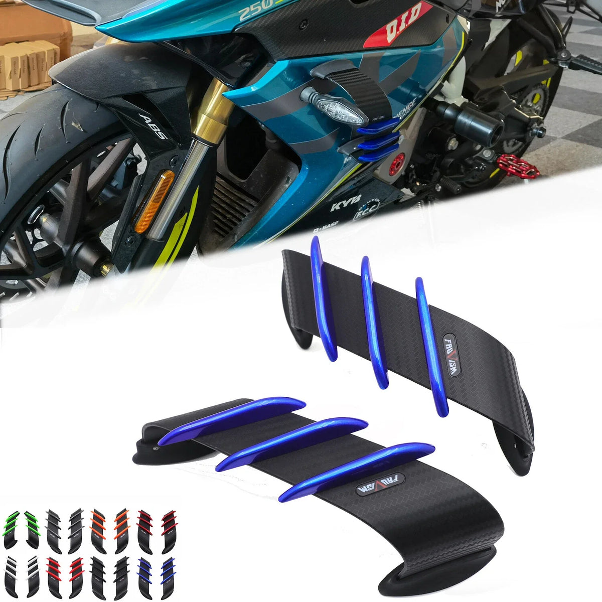 Motorcycle Front Winglet Spoiler for Yamaha YZF R1 R6 R25 BMW S1000R