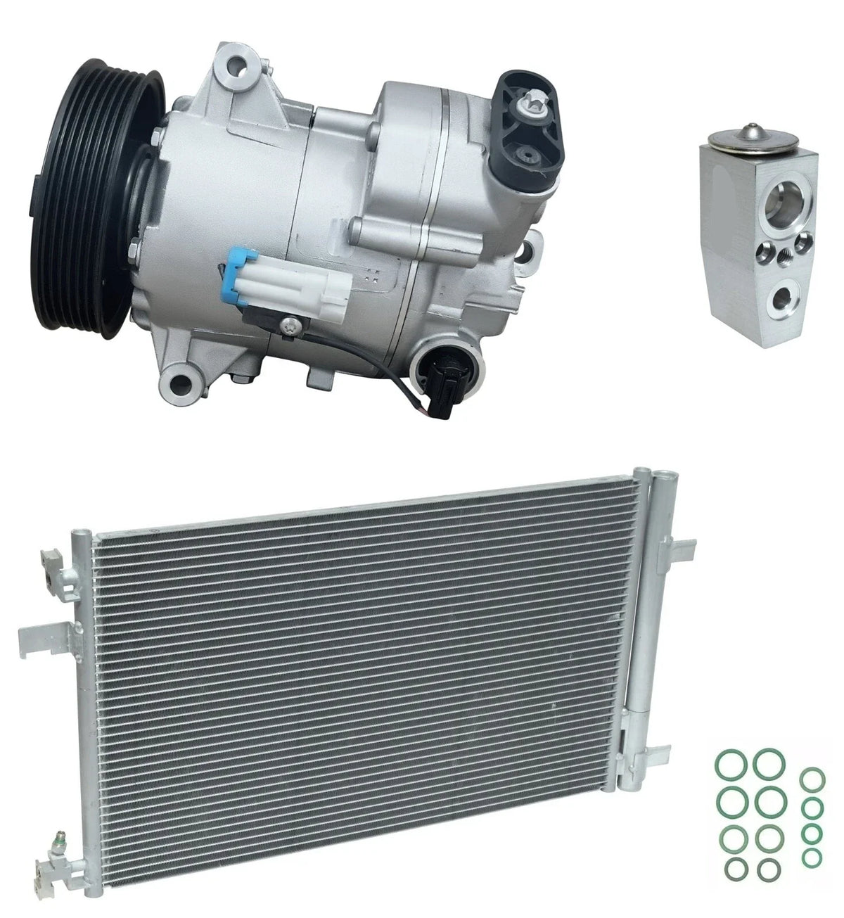 AC Compressor Kit With Condenser for Chevrolet Cruze 1.8L (2011–2015)