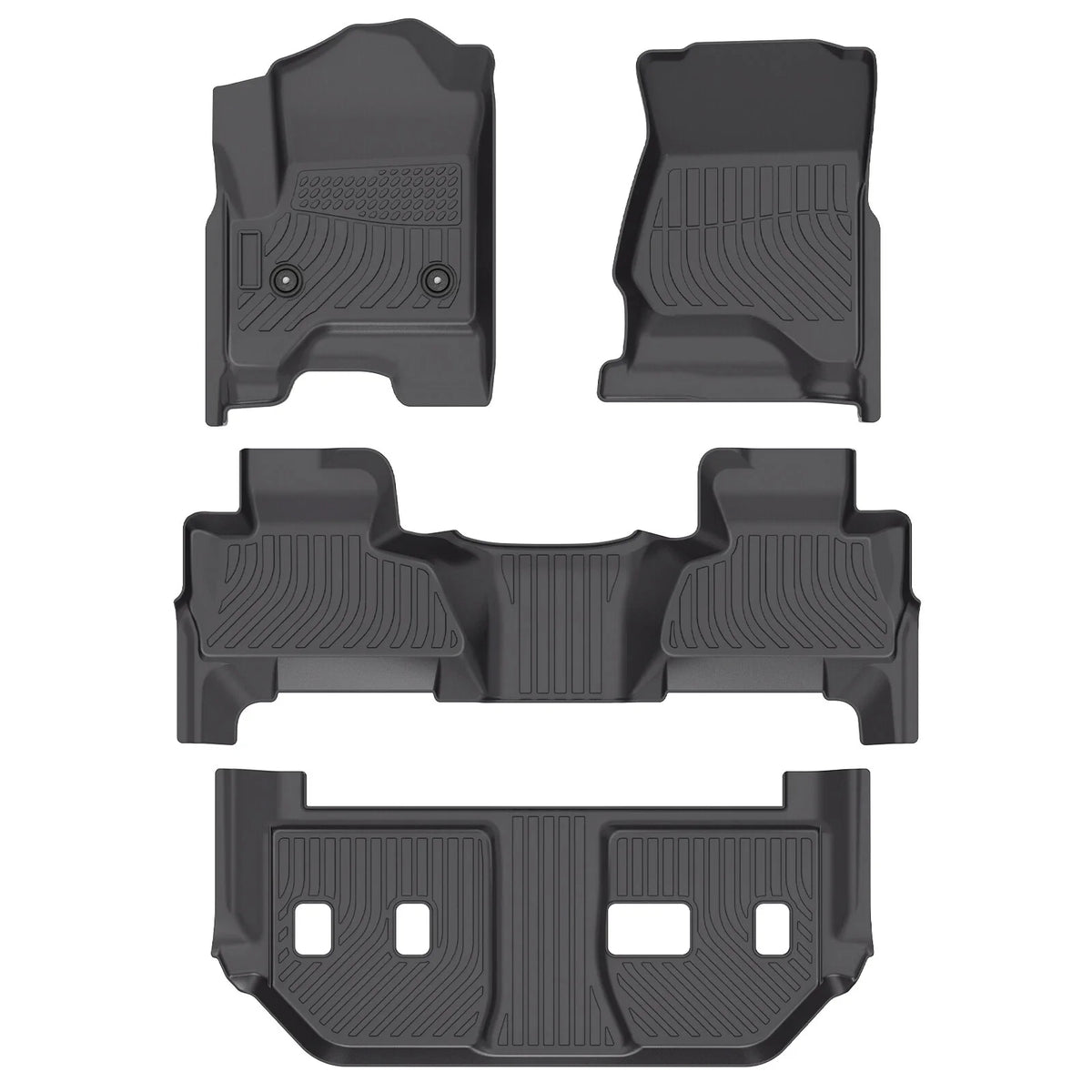 Set of 3 Row Floor Mats Liner for Chevy Suburban/GMC Yukon XL (2015–2020)
