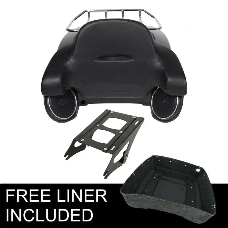 Speakers Mounting Rack Trunk Backrest Pad for Harley Touring 2014-2026