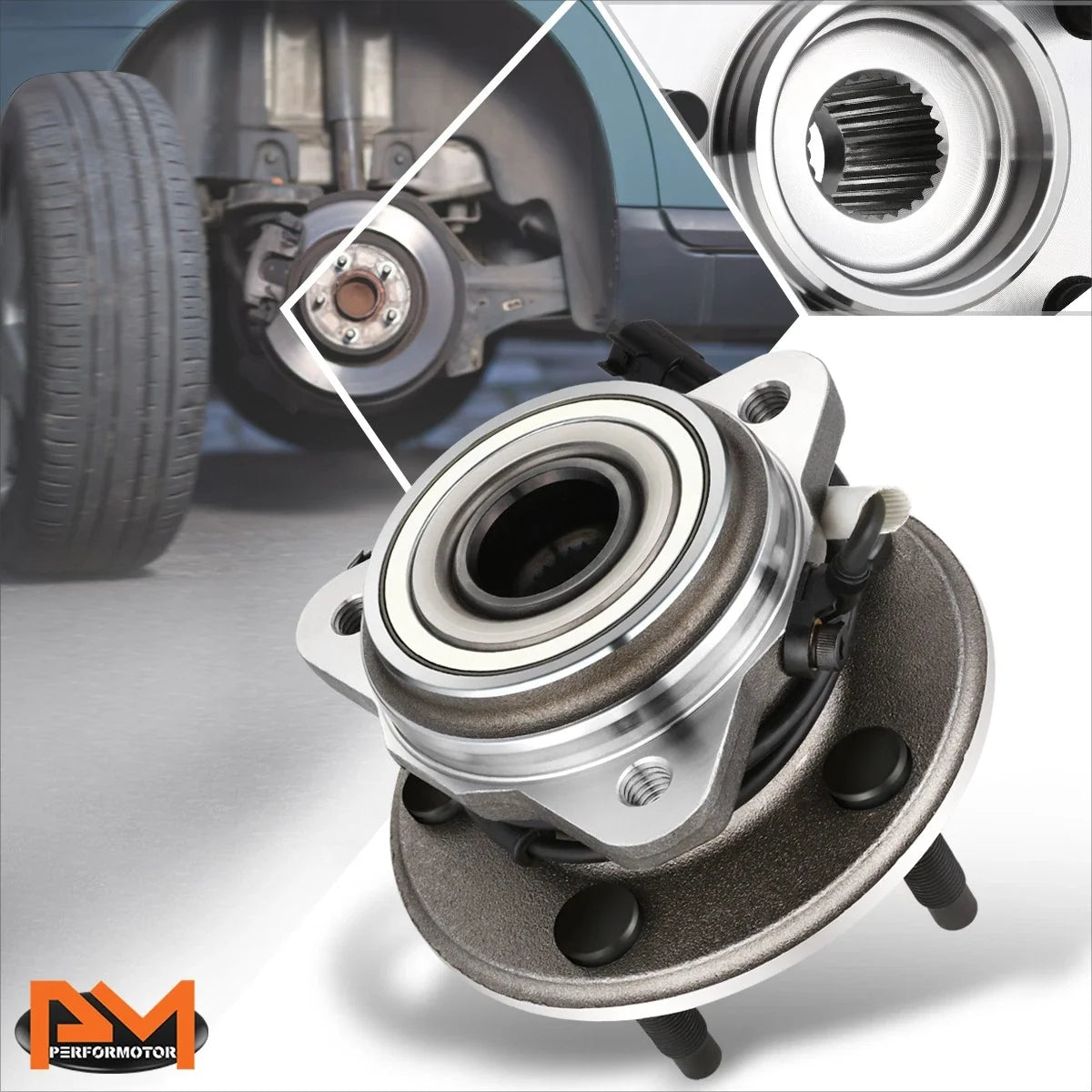 ABS Sensor Front Wheel Hub Bearing Kit for Mazda B4000/Ranger 2003-2011 4WD