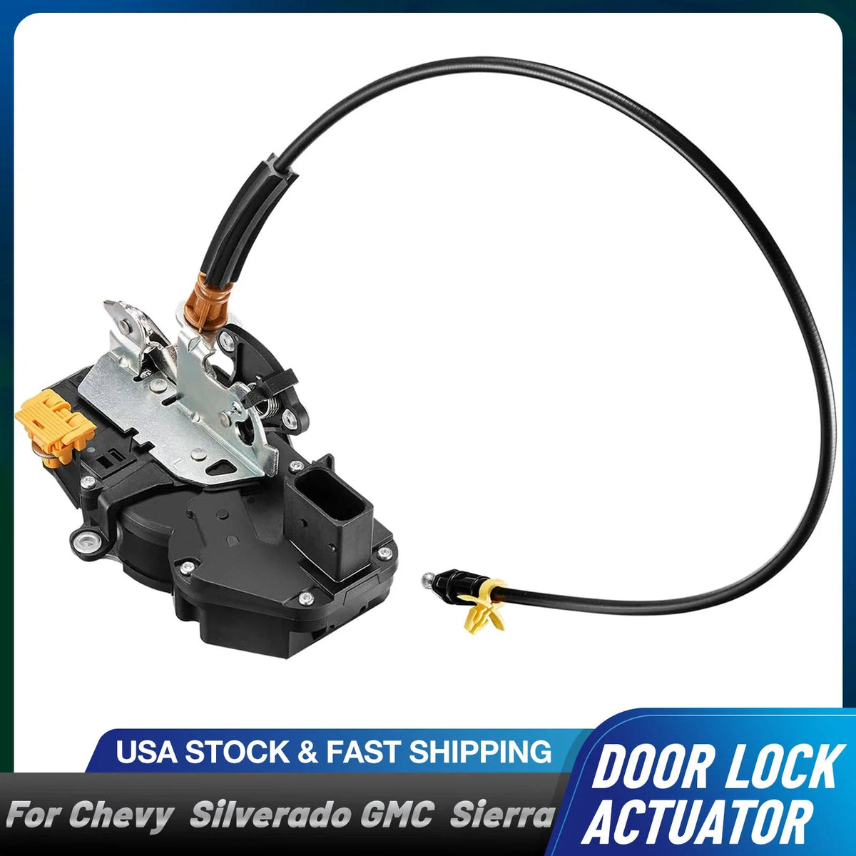 Door Lock Latch Actuator with Cable for Chevy Silverado (2010–2014)