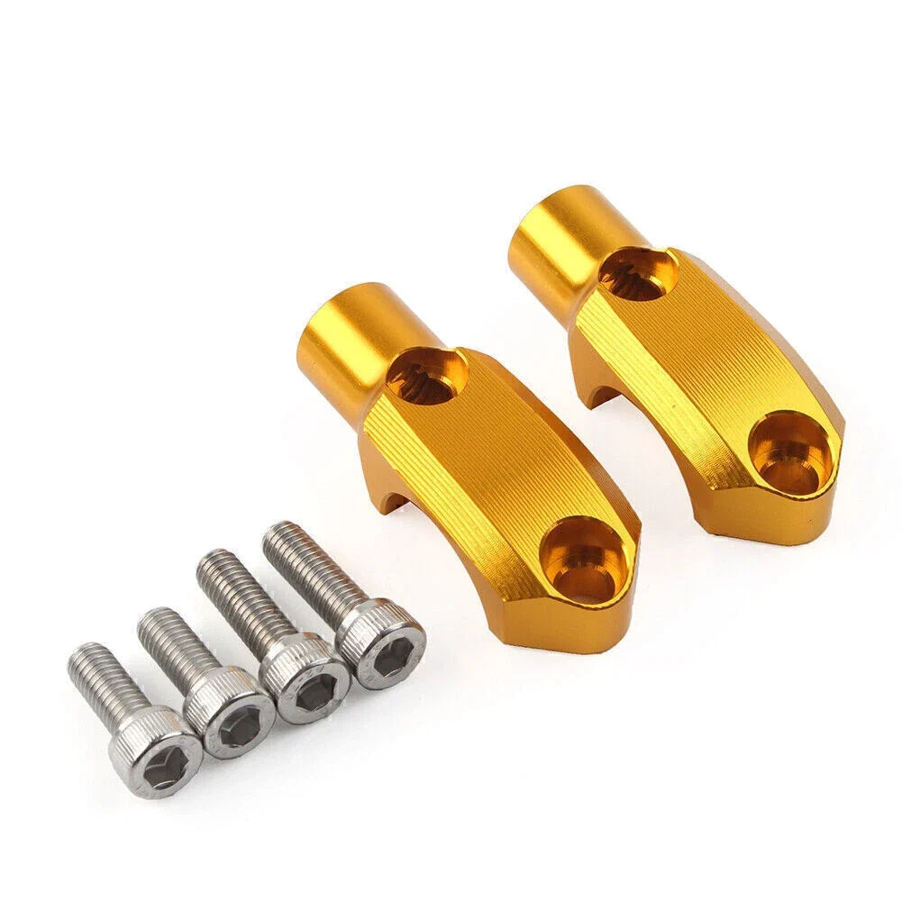 1 Pair Gold Master Cylinder Mirror Clamp Mount Bracket for BMW F900XR (2019–2021)