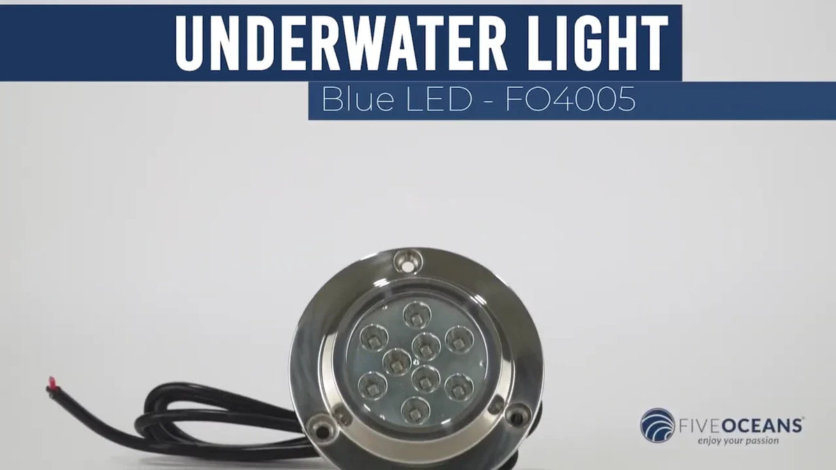 2X LED Transom Underwater Lights for Boat 12V - High Power Blue
