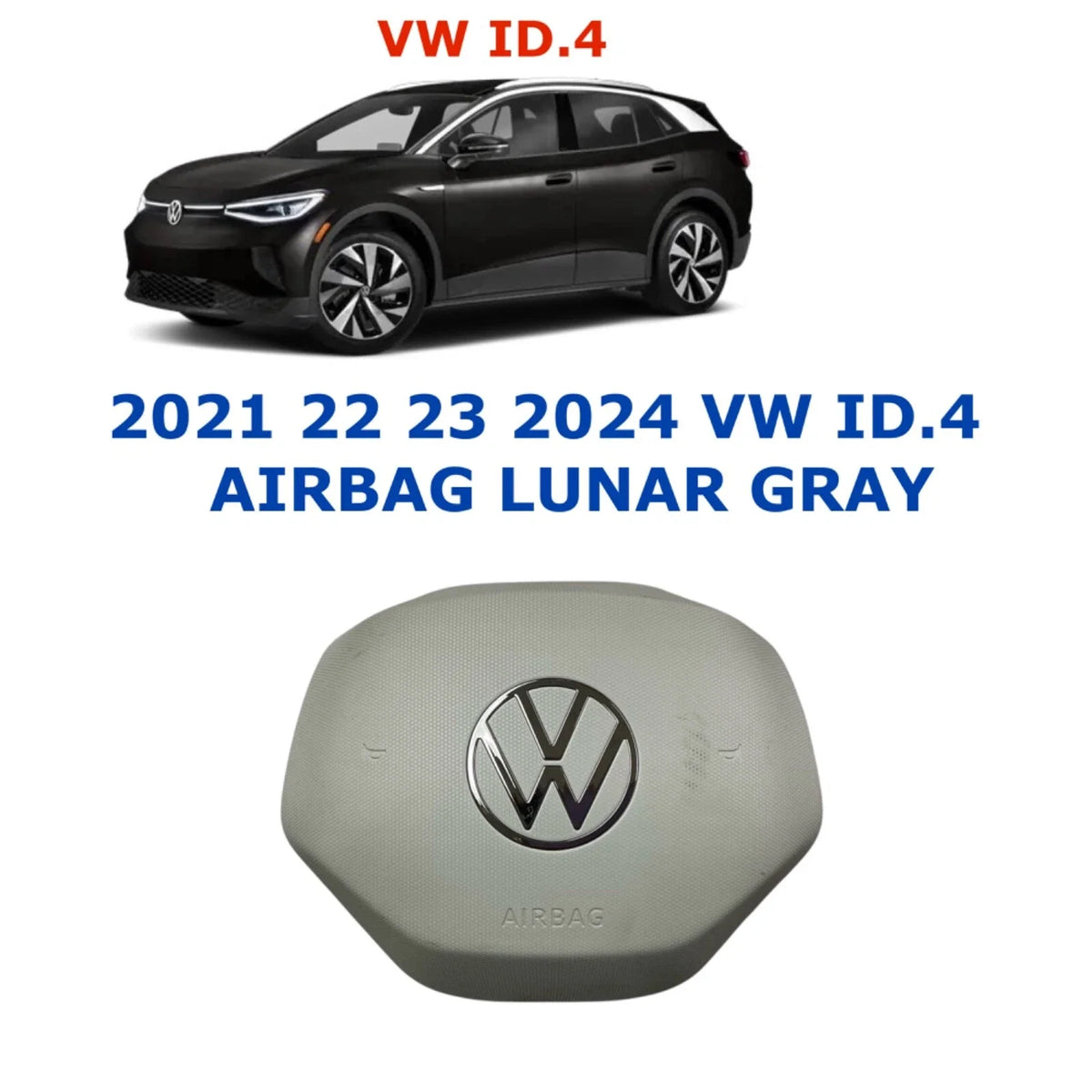Driver Wheel Airbag 2021–2024 LUNAR GRAY for VW ID.4 11K.880.201.D