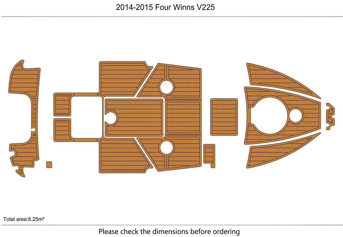 EVA Foam Teak Deck Flooring for Four Winns V225 (2015)