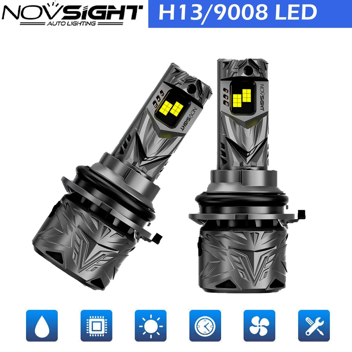 H13 9008 LED Bulb Set - 2X Headlights for Superior Illumination