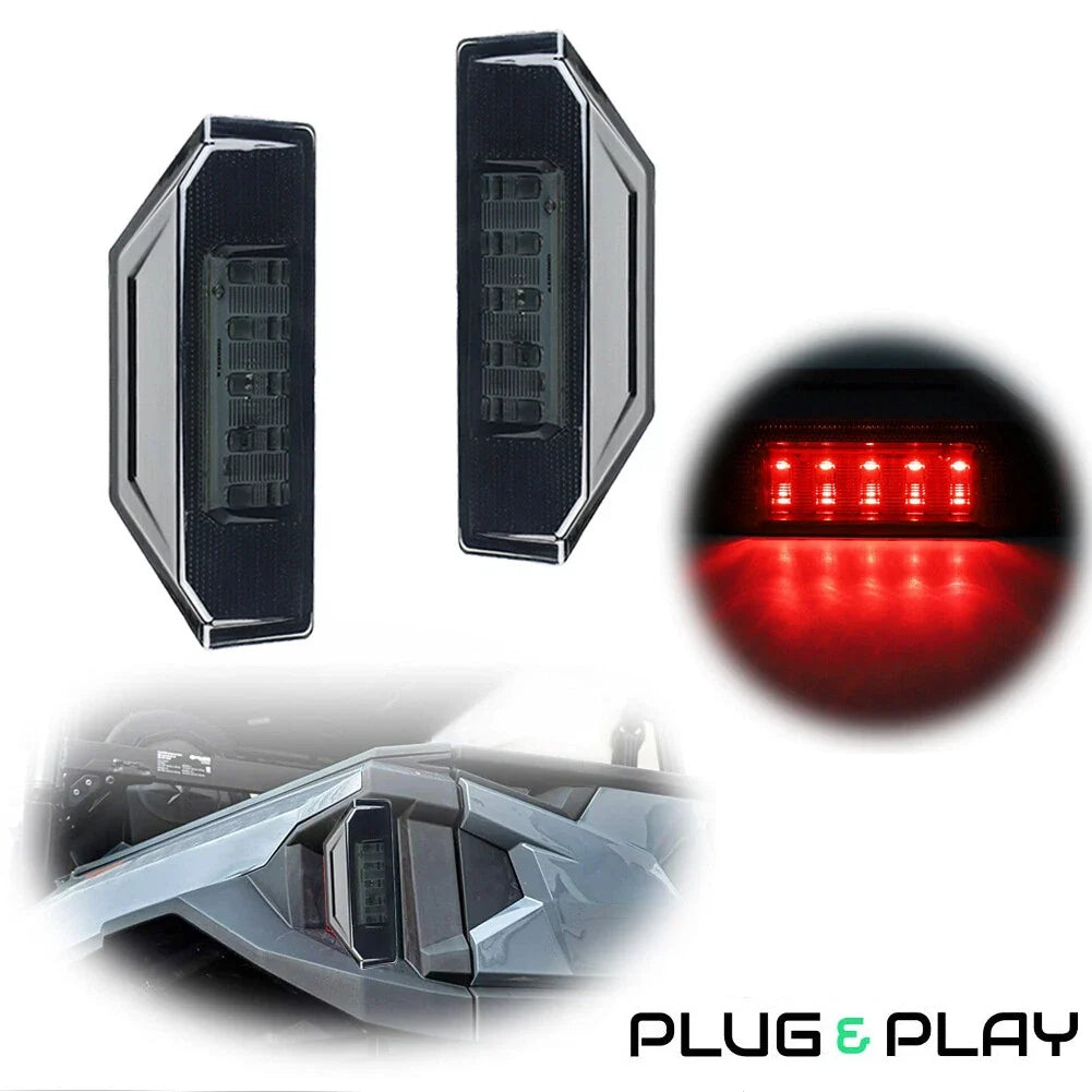 Set of 2 Smoked LED Tail Lights for Ranger Crew 570 XP 900 1000