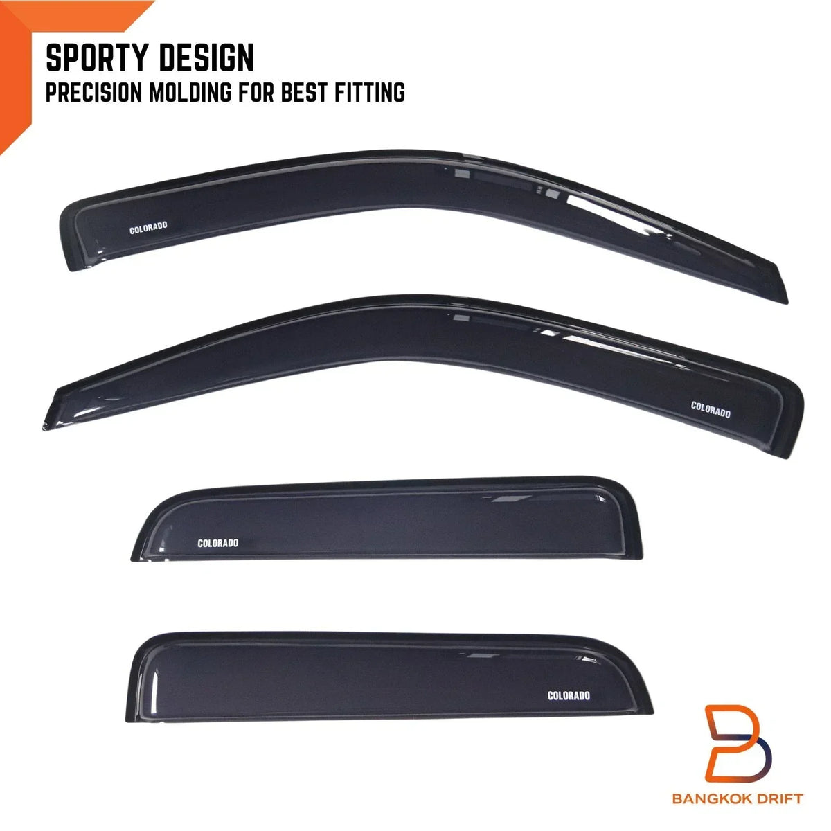 Weathershields Window Visors for RC Dual Cab Ute Holden Colorado 2008-2012