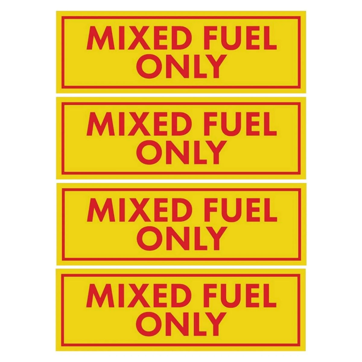 Fuel Mixture Stickers for Gas Oil Can Labels