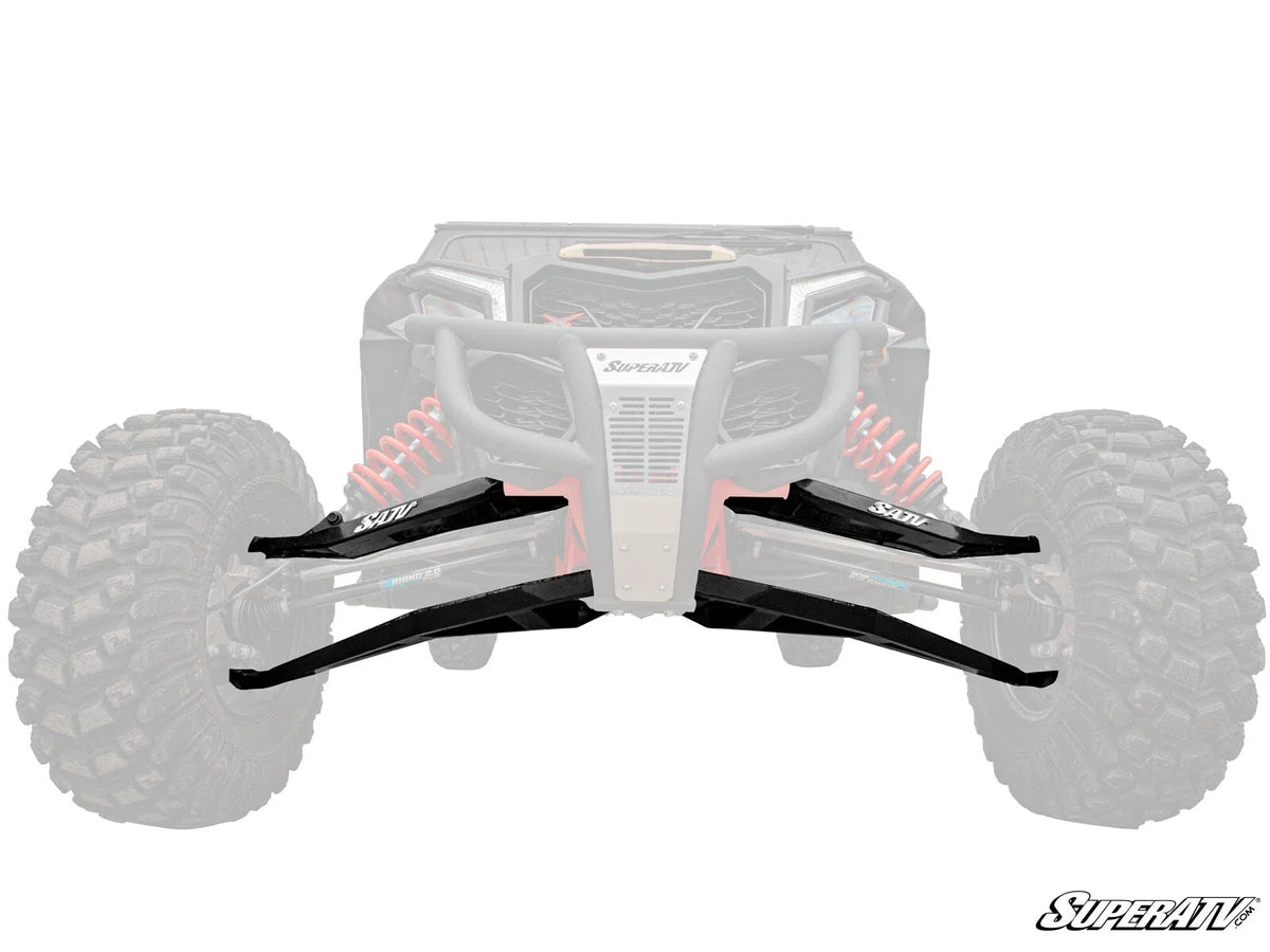 Black Boxed A-Arms by SuperATV for Can-Am Maverick X3 (2017-2023)