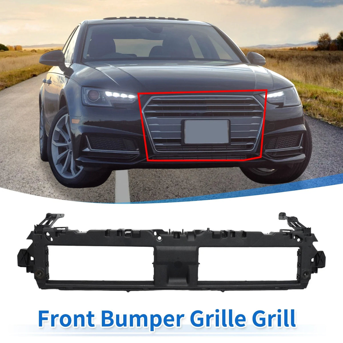 Front Inner Bracket Bumper Grille for Audi A4 B9 (2016–2018) No.8W0807771
