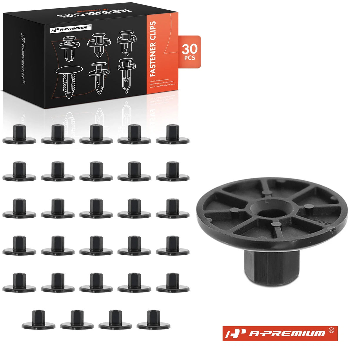 30Pcs Nylon Panel Splash Shield Nut Retainer Clips for Ford