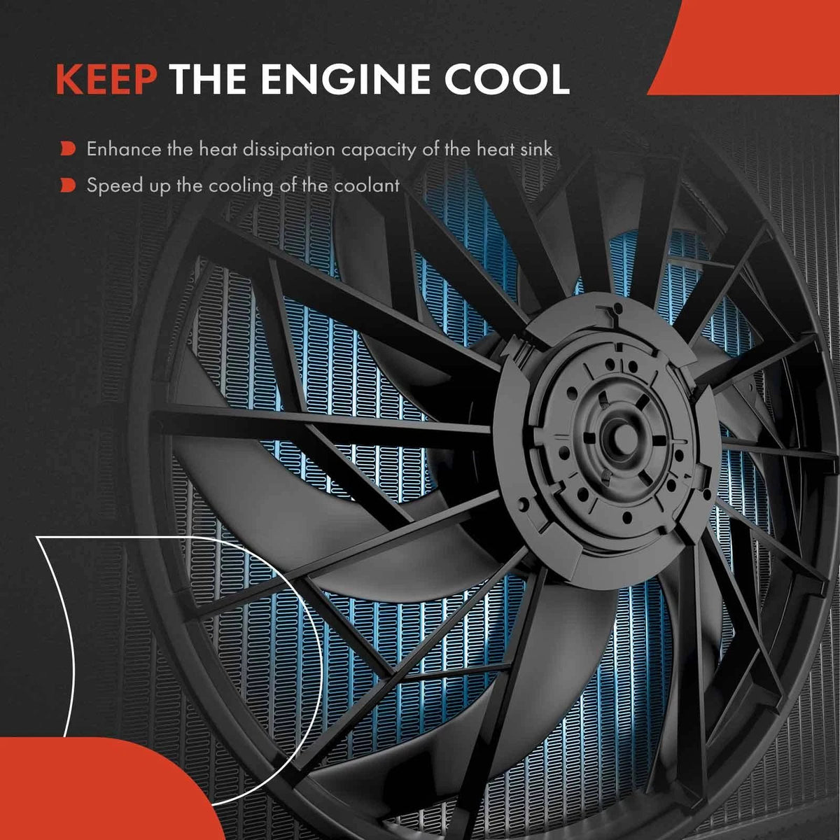 Cooling Fan Assembly with Shroud for 2019-2022 Honda Insight
