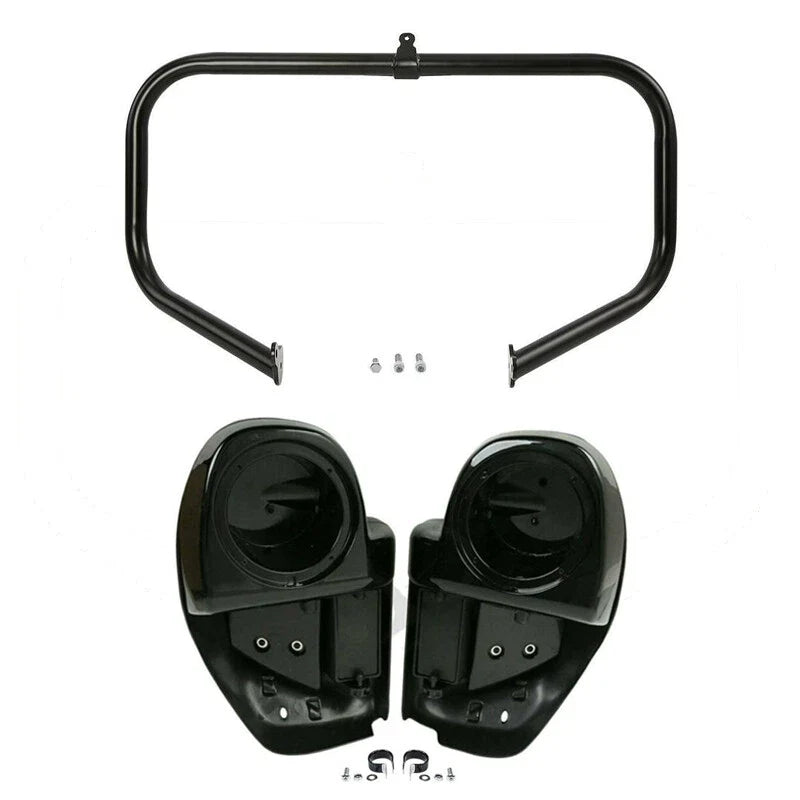 Engine Guard Crash Bar with Lower Vented Fairing for Harley Touring 2014-2023