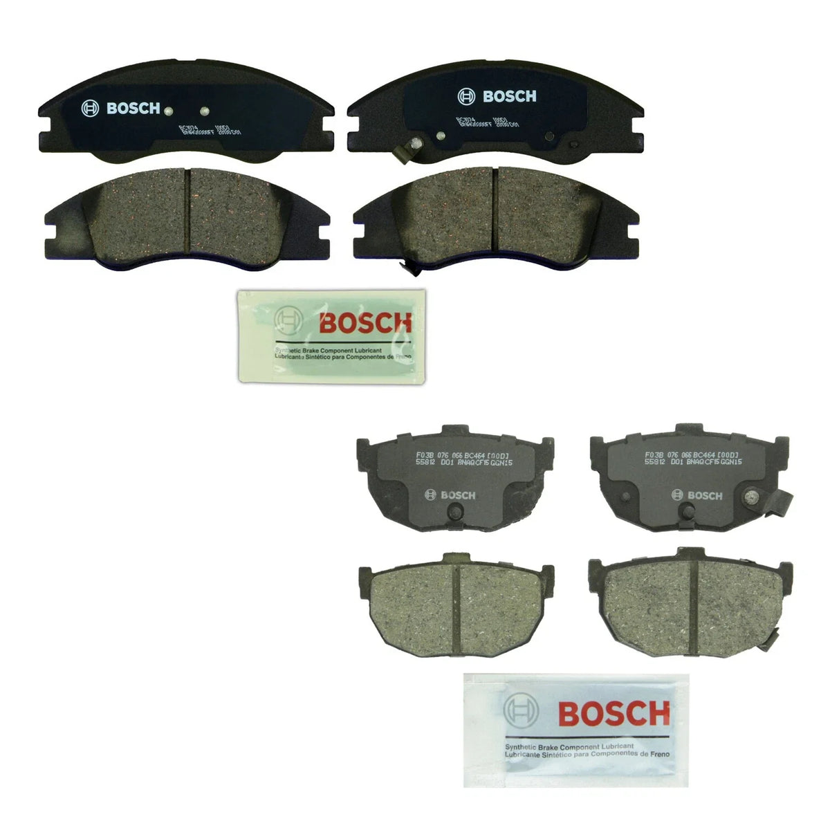 Set of 4 Bosch Quietcast Ceramic Disc Brake Pads for Kia Spectra5 (2004–2009)