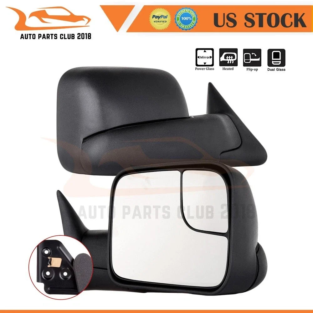Side View Mirrors Pair with Heat for Dodge Ram 1998-2001