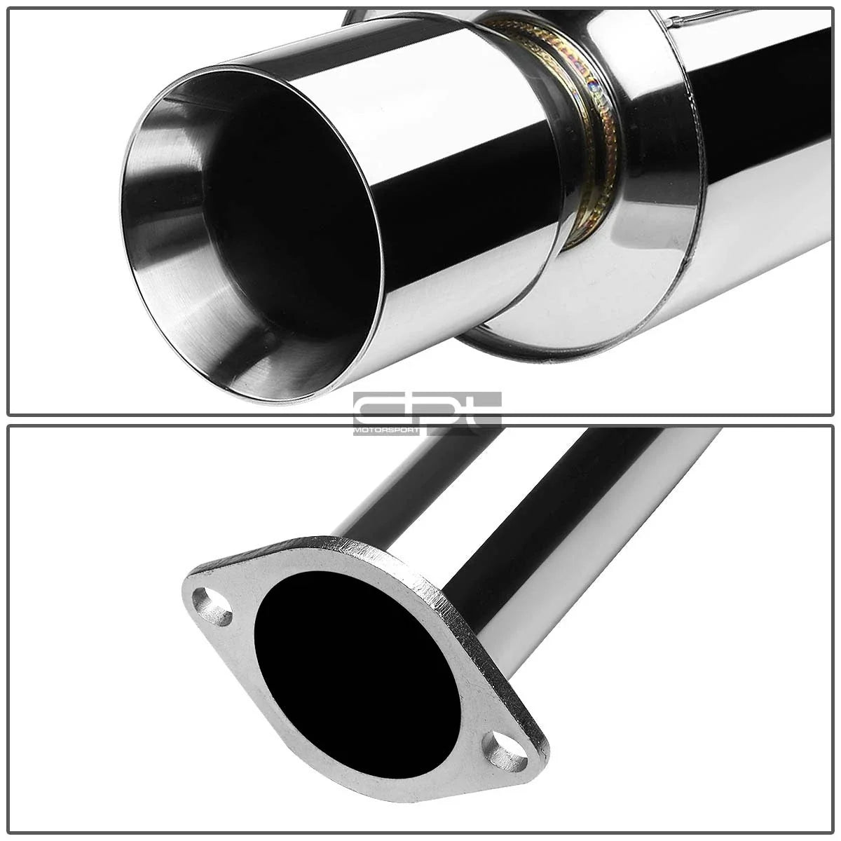 4" Rolled Muffler Tip Stainless Racing Catback Exhaust for Nissan 240SX S14 (1995–1998)