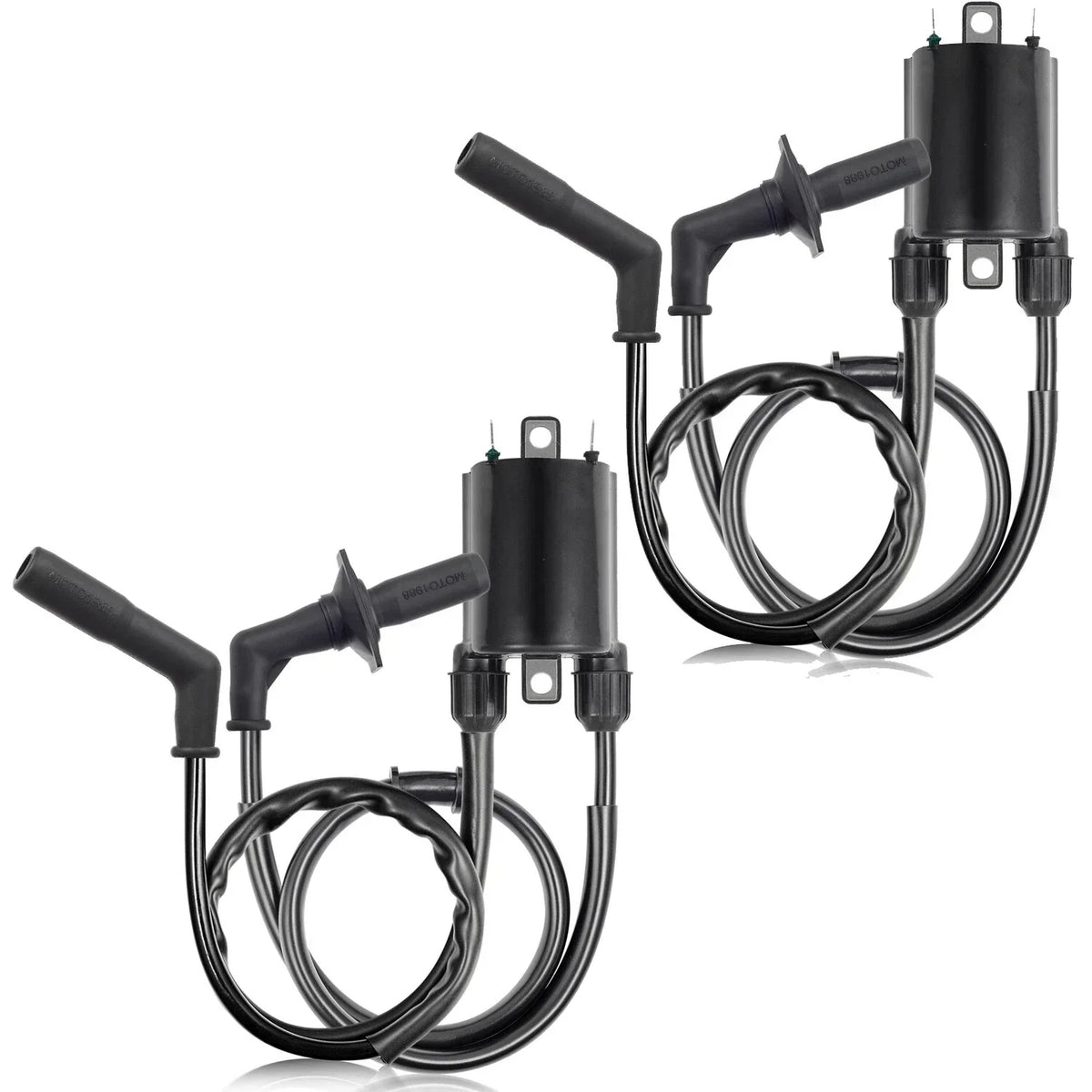 2 Ignition Coils with Spark Plug Caps for HONDA Shadow 1100 (1999-2007)