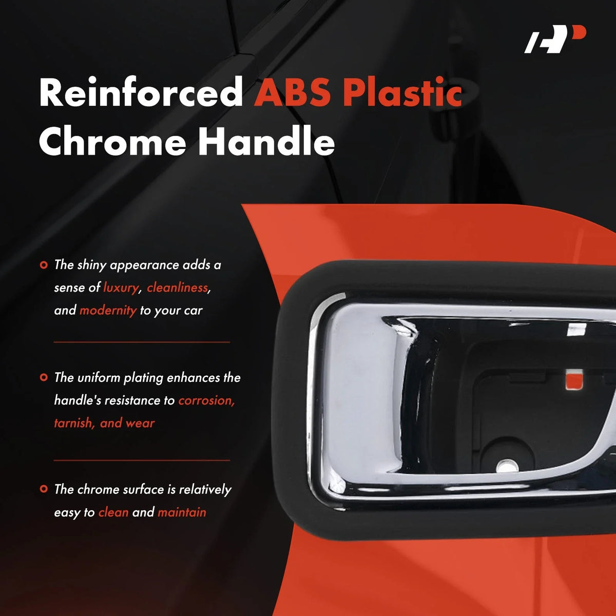 Interior Door Handle - Chrome - Rear Right for Honda Pilot 2003-2008