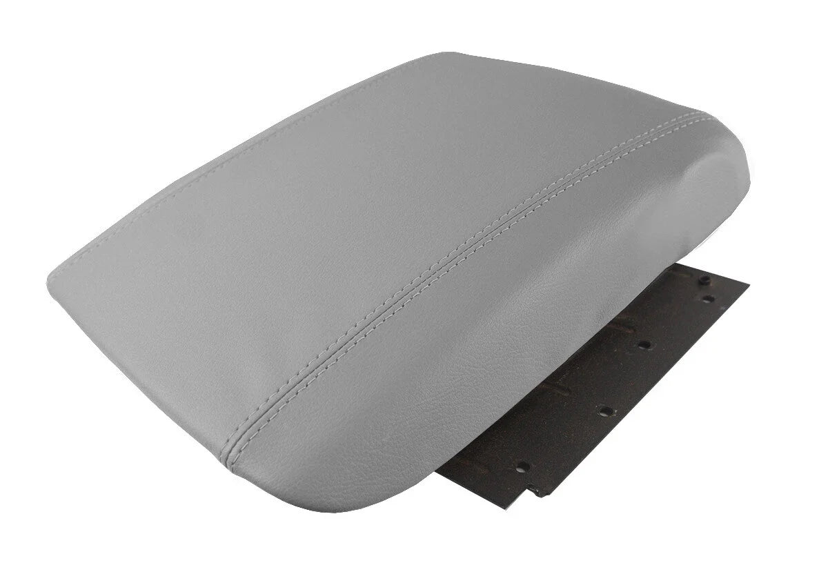 Leather Console Lid Pull Over Cover for Cadillac Escalade (2002–2006) Light Gray