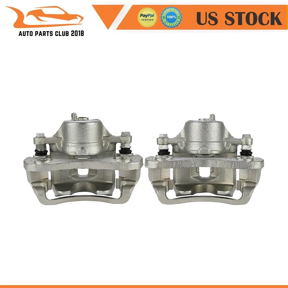 Pair of Brake Calipers w/ Bracket for 2007–2010 Hyundai Elantra