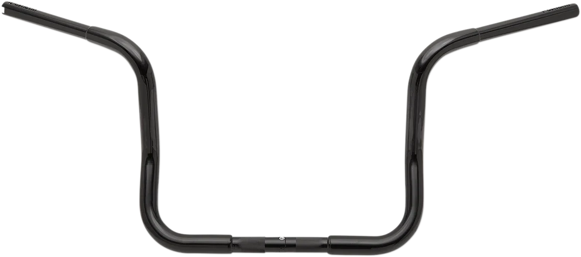 12" Black EZ Install Round Top Handlebar - 1-1/4" for Harley (903012-B)
