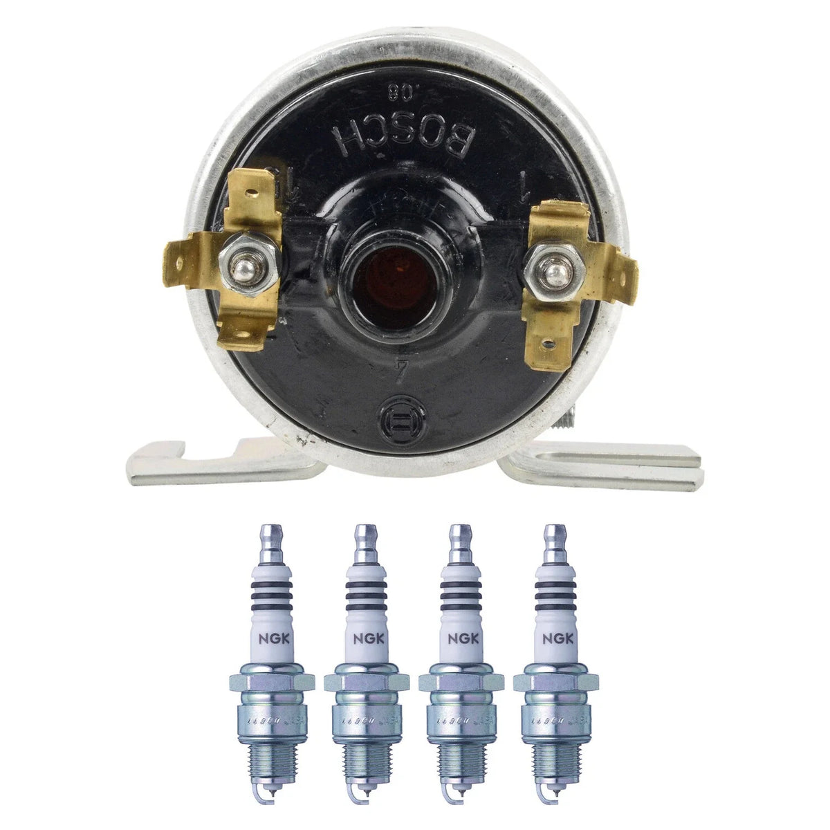 Set of 4 Bosch Ignition Coils & NGK Iridium IX Spark Plugs for D21 DS21 Kadett