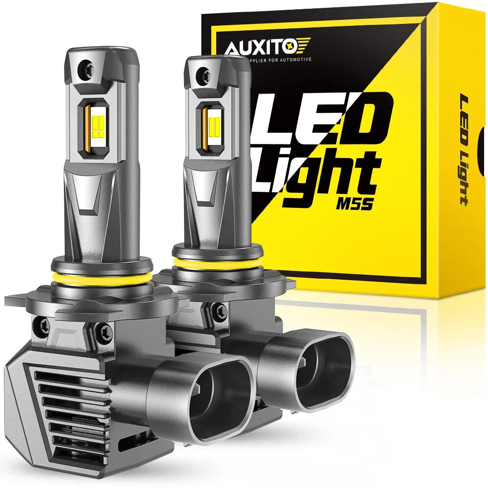 HIR2 9012 LED Headlight Bulb Set - 240W 44000LM 6500K White (2 Pack)