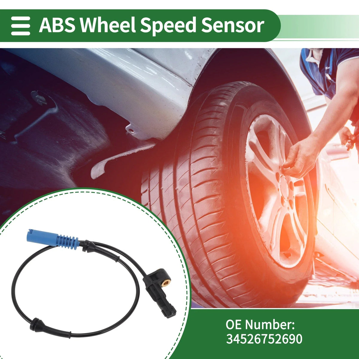 ABS Wheel Speed Sensor No. 34526752690 for BMW Z3 (2001–2002) Front Right