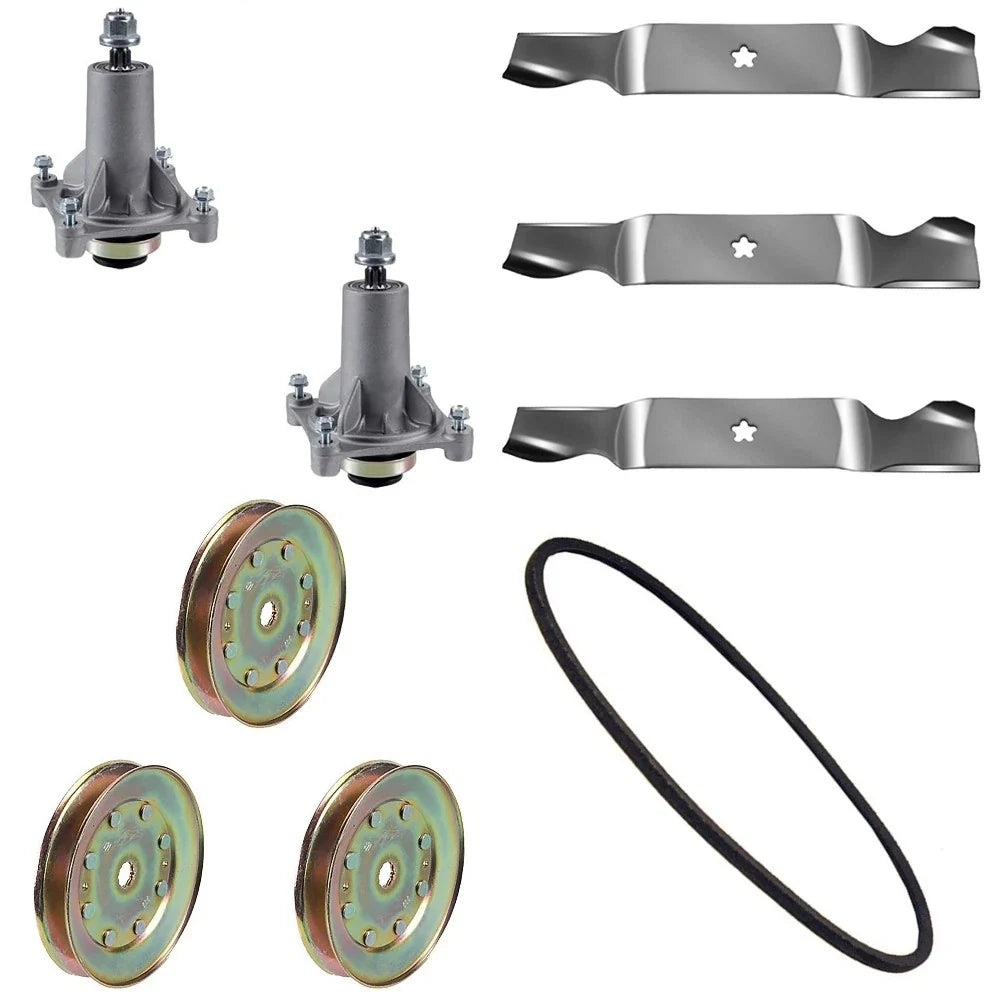 54" Mower Deck Rebuild Kit for Husqvarna YTH 2454 (Fits Blades, Spindles, Pulleys)