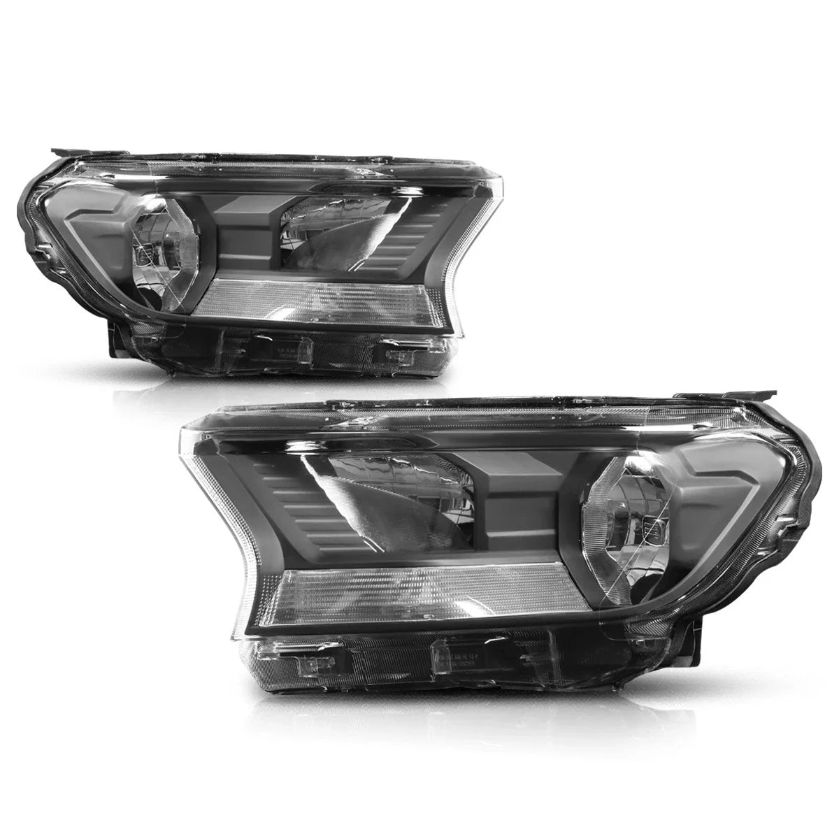 Factory Style Headlight for Ford Ranger XL XLT (2019–2023) Black Housing Clear Corner