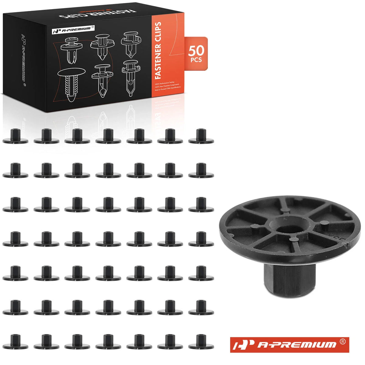 50Pcs Nylon Panel Splash Shield Nut Retainer Clips for Ford