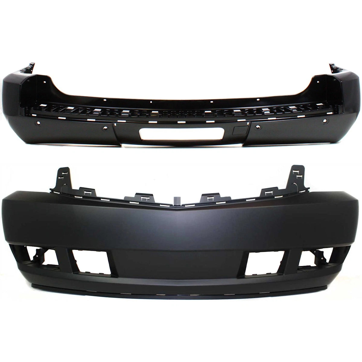 Set of 2 Bumper Covers for GM1000816, GM1100784 (Front & Rear)