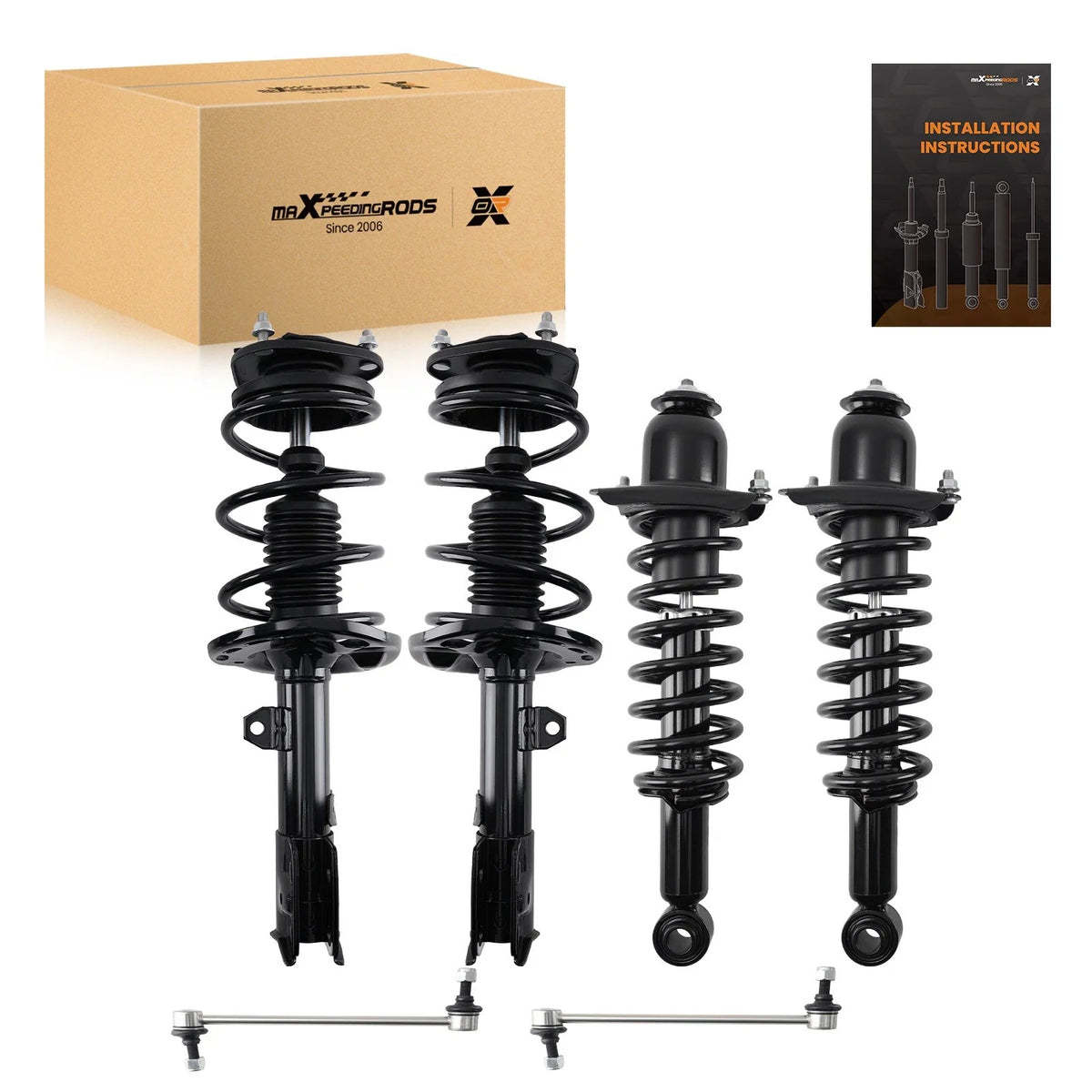Complete Strut and Sway Bar Kit with Coil Spring for 2014–2019 Corolla
