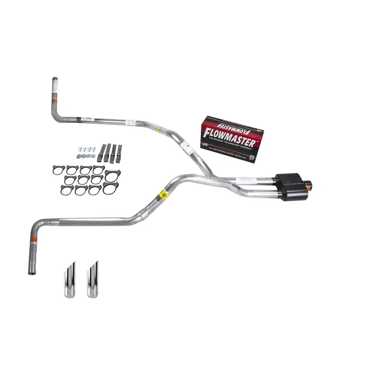 Dual Exhaust 2.5" Pipe for F150 (2007–2013) - Flowmaster Super 10, Side Exit