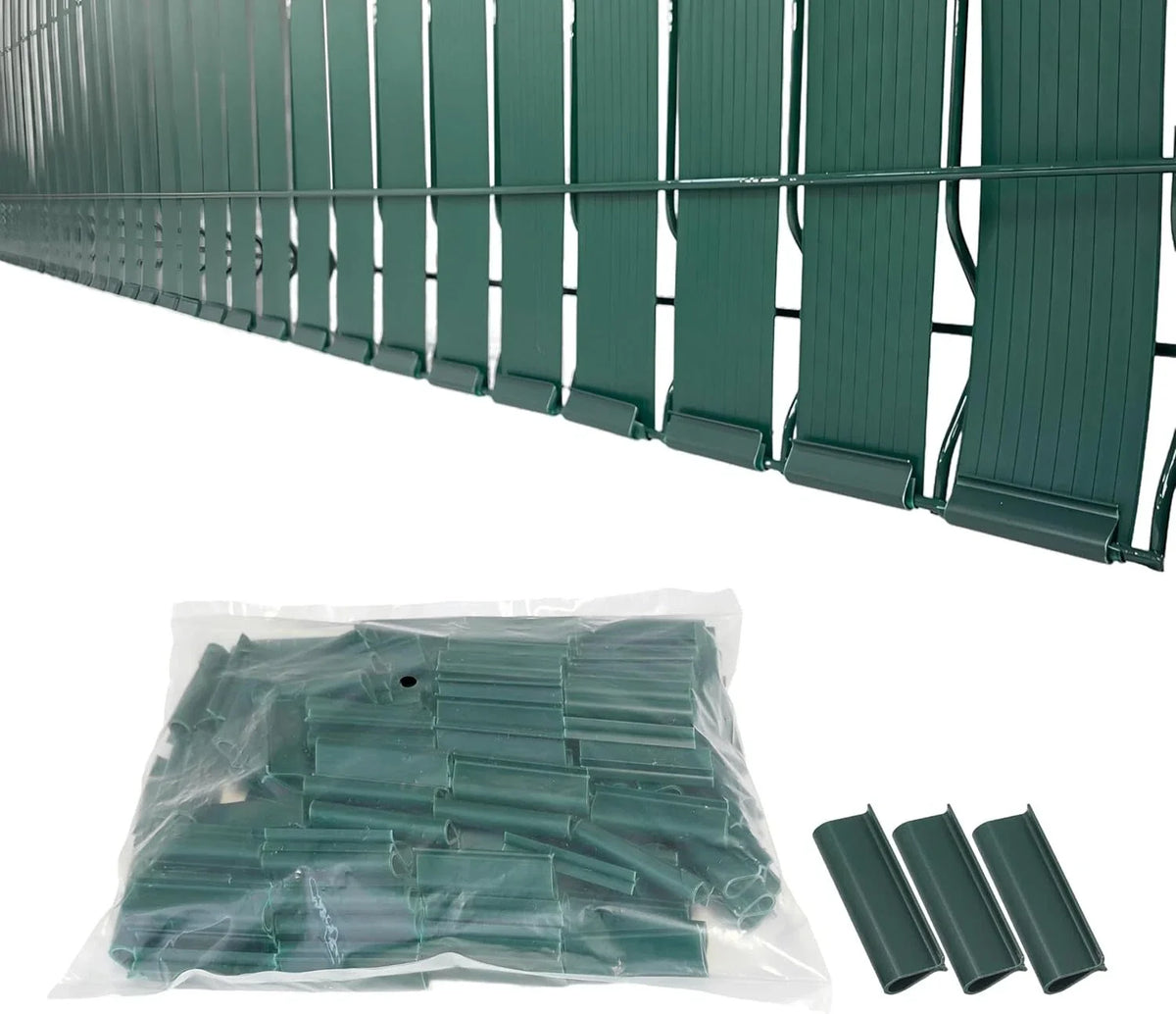 Privacy Tape Weave Mounting Bracket for Chain Link Fence (Green)
