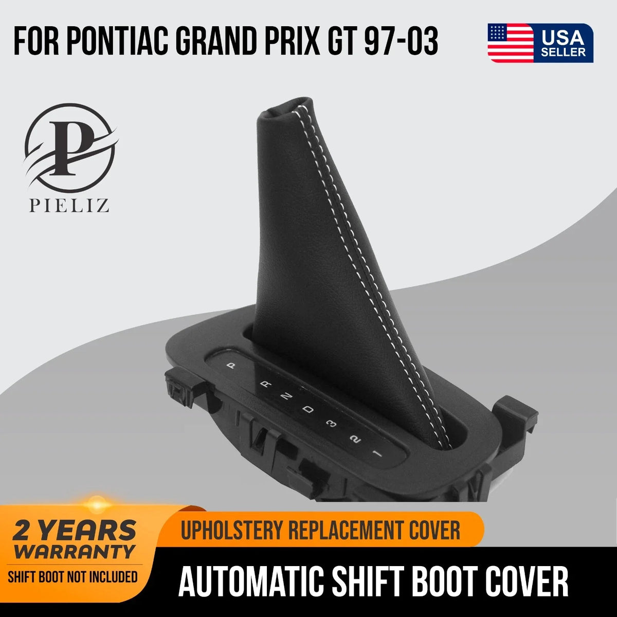 Automatic Shift Boot for Pontiac Grand Prix (1997–2003) White Stitch