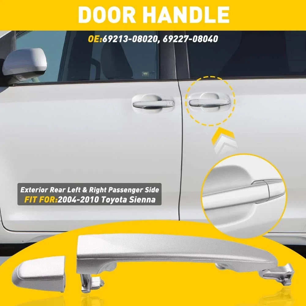 Exterior Door Handle for Toyota Sienna (2004–2006) - Left/Right, Primed