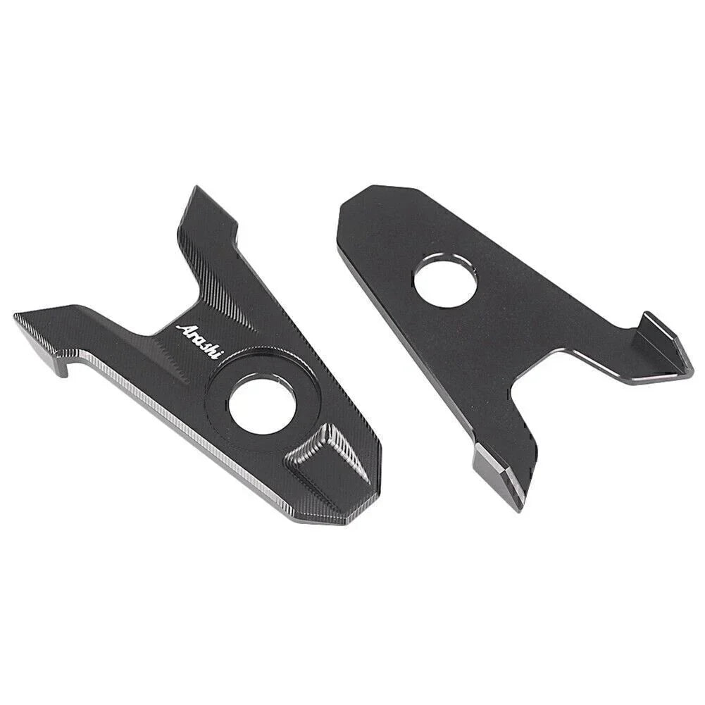 Rear Spindle Chain Adjuster Blocks - Black for Kawasaki Z800 2013-2016